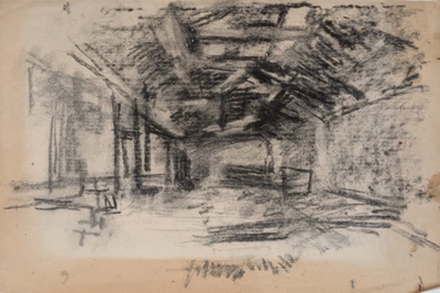 Warehouse Interior; Horsfield, Nicholas (1917-2005); BIKGM.8879
