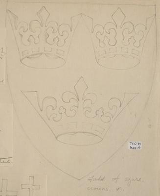 Heraldic Shield with 3 Crowns; Richards, Albert; 1935-1939; BIKGM.7110.2