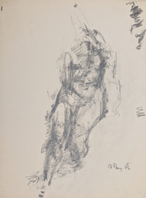 Standing Nude; Horsfield, Nicholas (1917-2005); 1966; BIKGM.8941