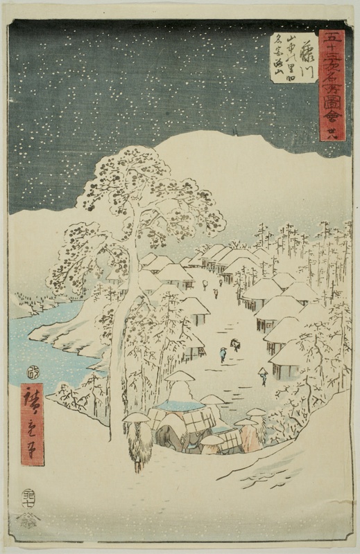japanese print 0837 winter scene