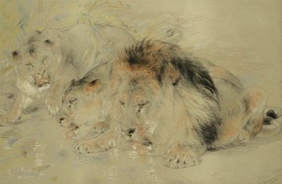 The Drinking Place; Huggins, William (1820-1884); BIKGM.1370