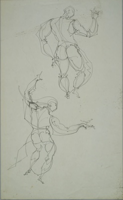 Two Figure Drawings; Rosenvinge, Olaf (1913-2004); BIKGM.8788