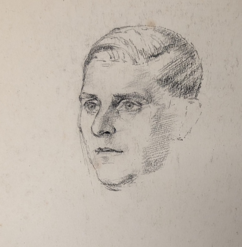 Portrait Sketch of Man; Burke, Thomas; 1941-1945; BIKGM.7343.43