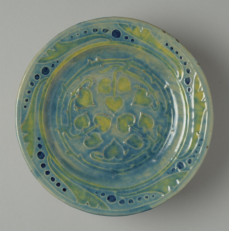 plate; Della Robbia Pottery (active 1894-1906); BIKGM.4018