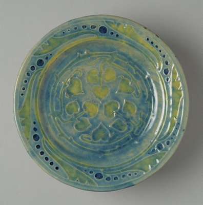 plate; Della Robbia Pottery (active 1894-1906); BIKGM.4018