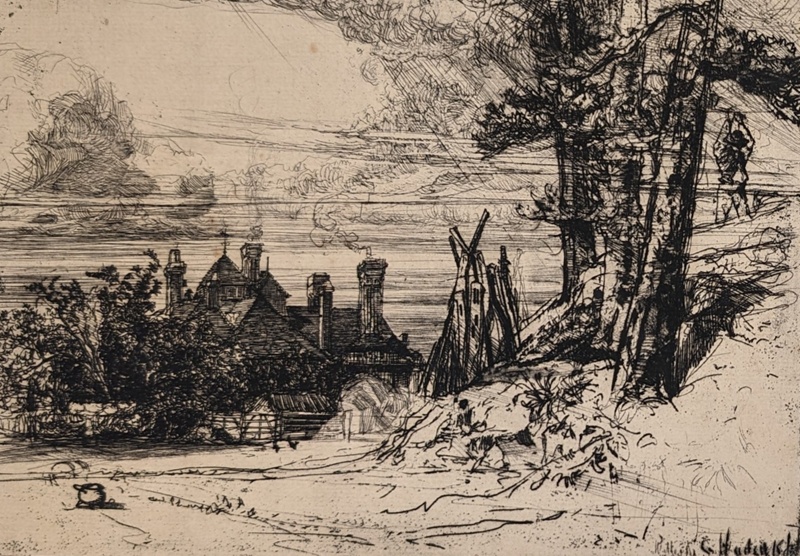 Horsley's House at Willesley; Haden, Francis Seymour; BIKGM.210