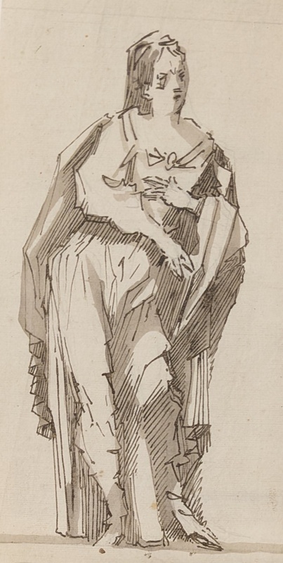 Figure Study of a Heavily Dressed Woman; BIKGM.6249