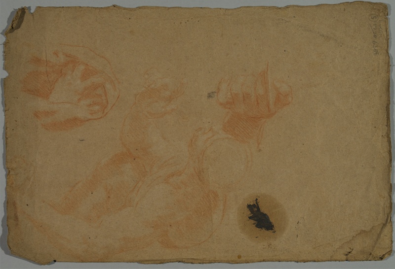 Figure Study of a Male Nude from Above ; BIKGM.6368