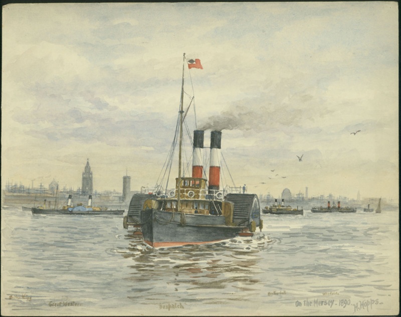 On the Mersey 1890; Hopps, Harold; BIKGM.W293