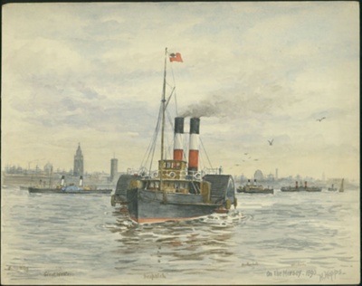 On the Mersey 1890; Hopps, Harold; BIKGM.W293