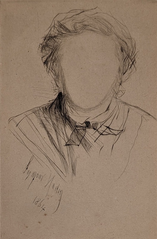 Portrait Sketch of F Seymour Haden No. 1; Haden, Francis Seymour; BIKGM.202