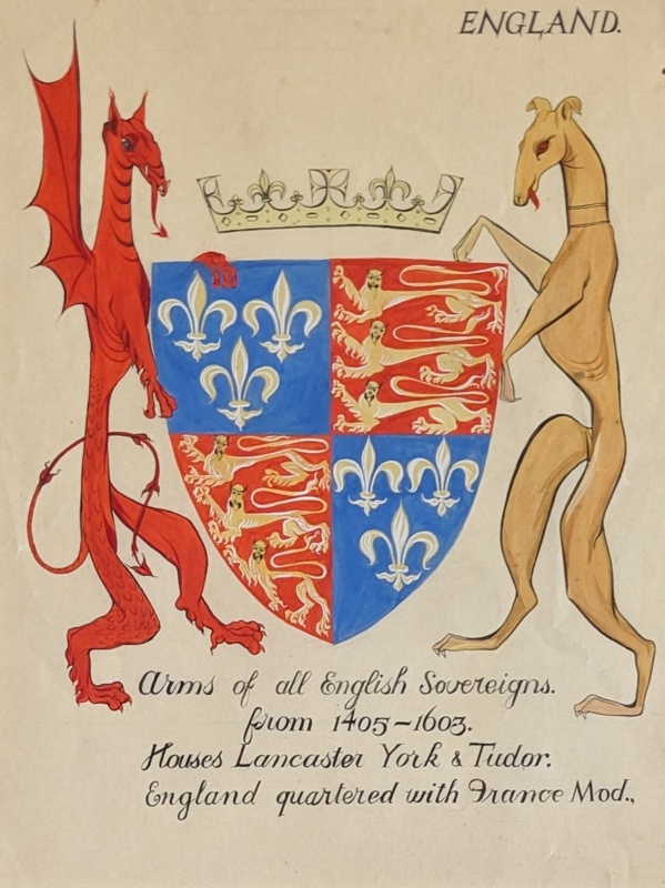 Heraldic Coat of Arms of English Sovereigns; Richards, Albert (1919-1945); 1935-1939; BIKGM.8337