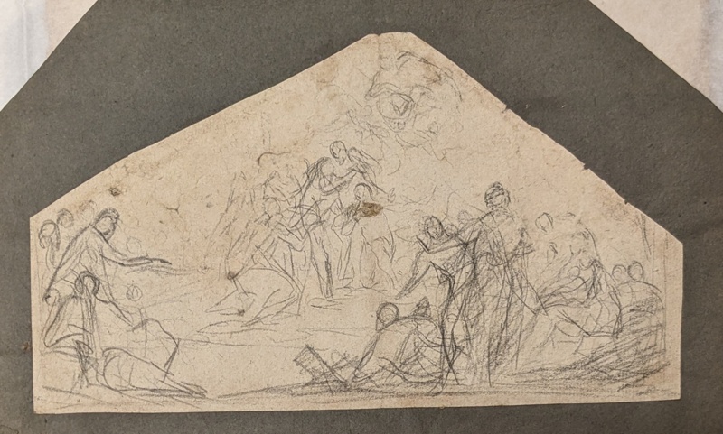 Rough Sketch of Three Groups of Figures ; BIKGM.6299