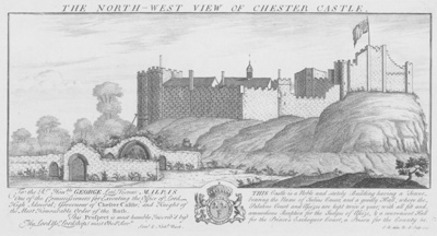 The North-West View of Chester Castle 1727; Buck, Samuel; BIKGM.1327a