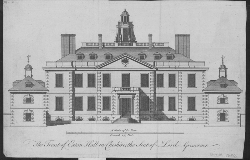 The Front of Eaton Hall in Cheshire; Unknown; BIKGM.7686