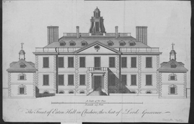 The Front of Eaton Hall in Cheshire; Unknown; BIKGM.7686