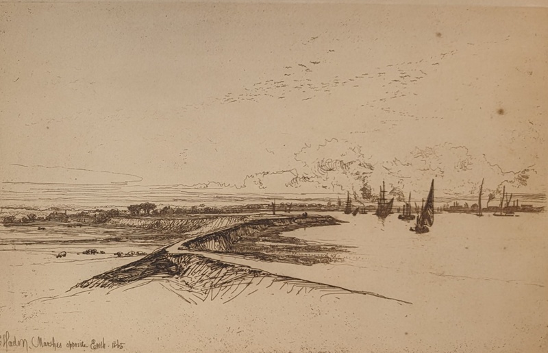 Erith Marshes; Haden, Francis Seymour; 1865; BIKGM.24.14