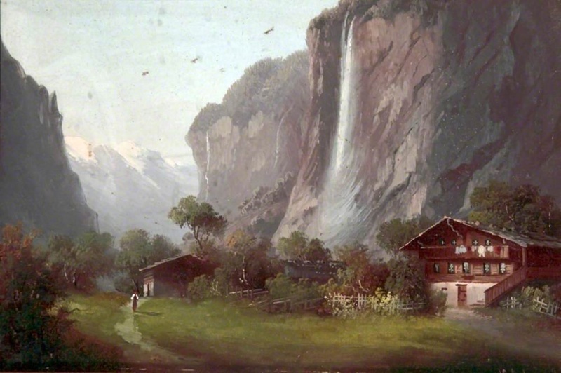 Swiss mountain scene; Rilschaut, L; BIKGM.W144