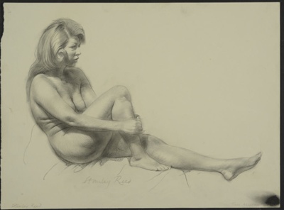 Study of Nude Woman Sitting Holding Leg; Reed, Stanley; BIKGM.5654