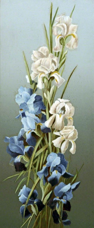 Flowers (irises); Clutton, Irene; BIKGM.W151