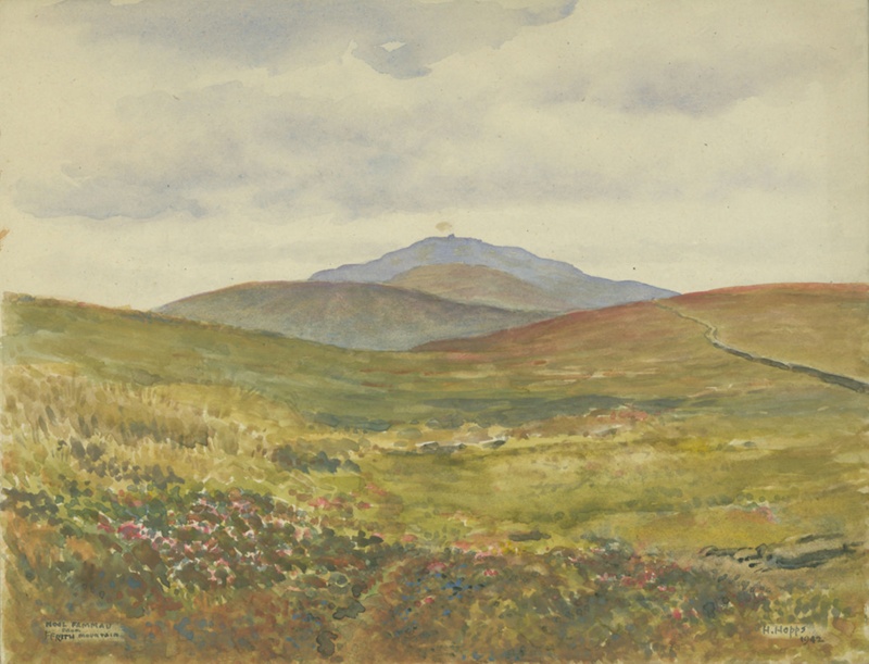 Moel Fammau From Ffrith Mountain 1942; Hopps, Harold; BIKGM.W409