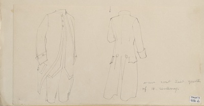 "Man's Coat Last Quarter 18th c."; Richards, Albert; 1935-1939; BIKGM.7086D