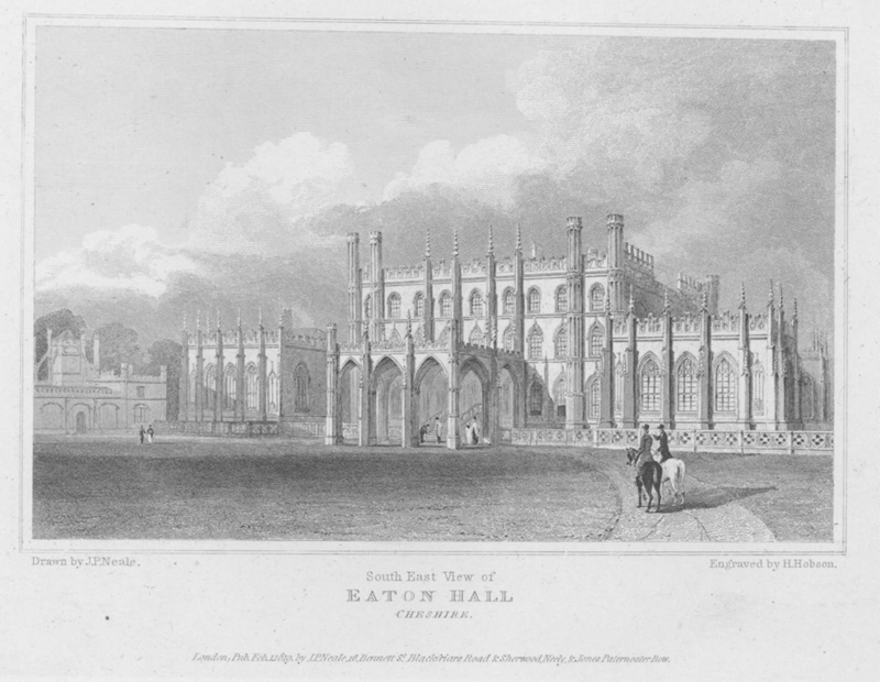 Eaton Hall, Cheshire, South East View 1819; Neale, JP; BIKGM.7715