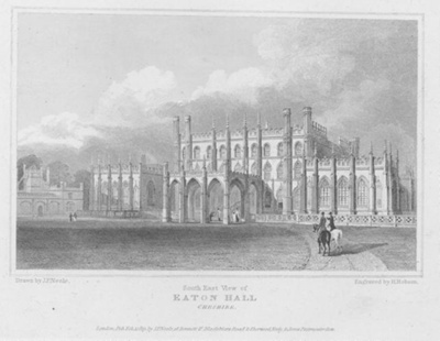 Eaton Hall, Cheshire, South East View 1819; Neale, JP; BIKGM.7715