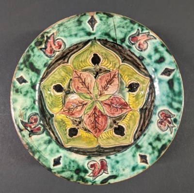 Della Robbia Saucer; Della Robbia Pottery (active 1894-1906); BIKGM.6526