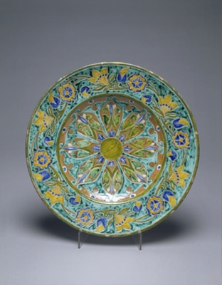 Della Robbia Plaque; Della Robbia Pottery (active 1894-1906); BIKGM.8226