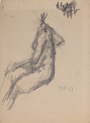 Seated Nude; Horsfield, Nicholas (1917-2005); 1957; BIKGM.8943