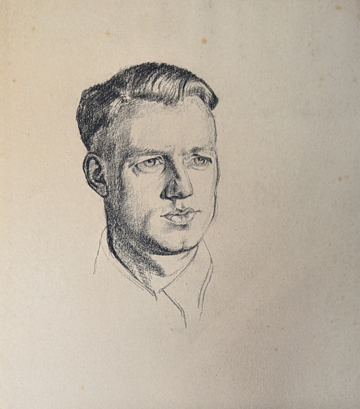 Portrait Sketch of Man; Burke, Thomas; 1941-1945; BIKGM.7343.67