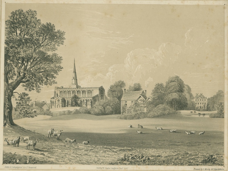 Astbury Church and Rectory, Cheshire 1847; Greenwood, C J; BIKGM.591