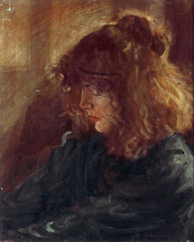 Head of a Girl in Profile; Steer, Philip Wilson (1860-1942); 1889; BIKGM.3225