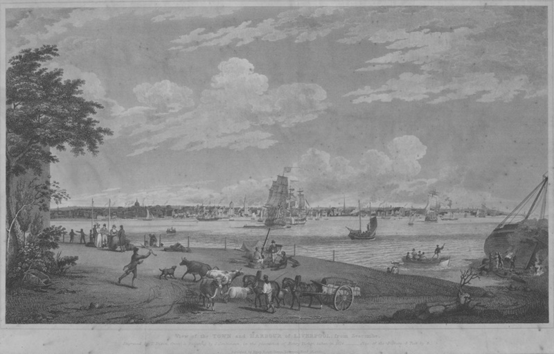 View of the town and harbour of Liverpool from Seacombe 1816; Dixon, T; BIKGM.W618