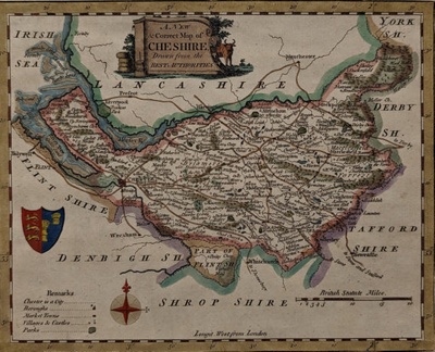 A New and Correct Map of Cheshire ; Conder, Thomas; BIKGM.4005