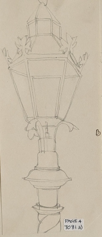 Lamp in Bebington Church Yard ; Richards, Albert; 1935-1939; BIKGM.7081a