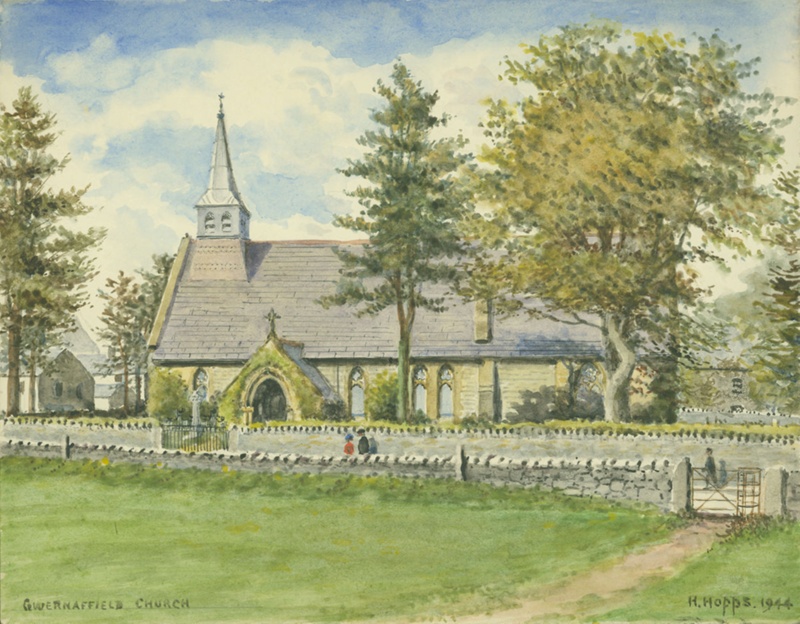 Gwernaffield Church 1944; Hopps, Harold; BIKGM.W403