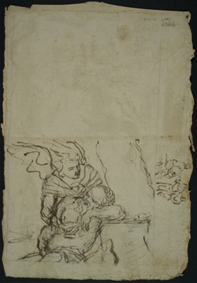 Angel Supporting Sleeping Old Man; BIKGM.6366