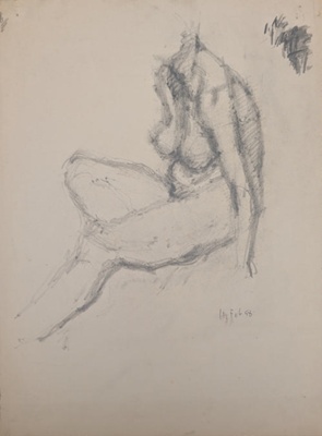 Seated Nude; Horsfield, Nicholas (1917-2005); 1958; BIKGM.8938