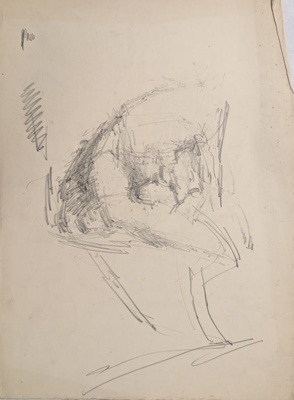 Standing Nude from Behind; Horsfield, Nicholas (1917-2005); BIKGM.8985.2