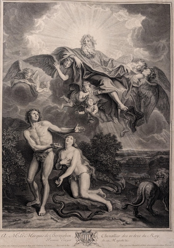 Adam and Eve ; Drevet, Pierre Imbert; c. 1720; BIKGM.1727a JM131