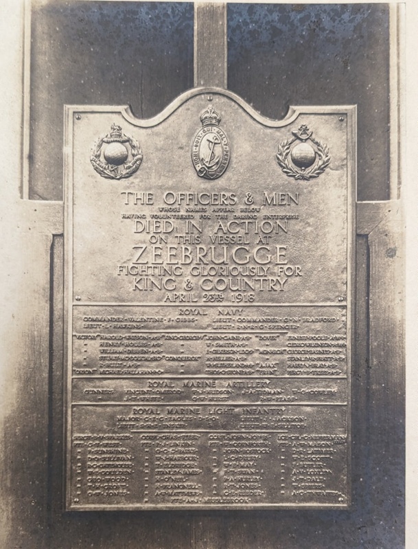 Photographs of 'Zeebrugge' Plaque; Unknown; BIKGM.W748