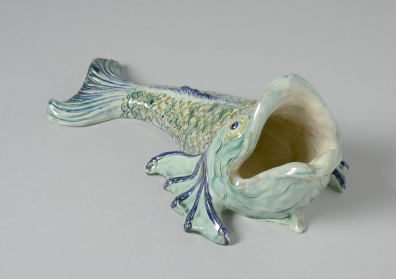 spoon warmer; Della Robbia Pottery; 1900; BIKGM.55