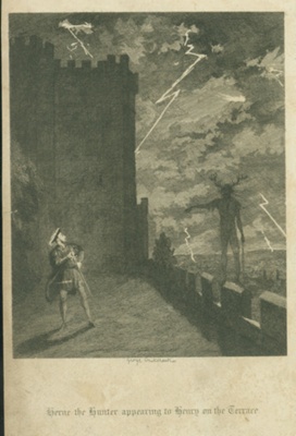 Herne the Hunter appearing to Henry on the terrace; Cruikshank, George; BIKGM.1952j