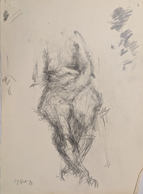 Seated Nude; Horsfield, Nicholas (1917-2005); 1971; BIKGM.8989.1