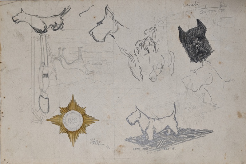 Rough Sketches of Birds, Dogs, and Man ; Burke, Thomas; BIKGM.7343.5