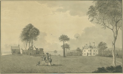 The Chapel, Ruins and House, From the Road to the Ferry; Calveley, J; BIKGM.1054