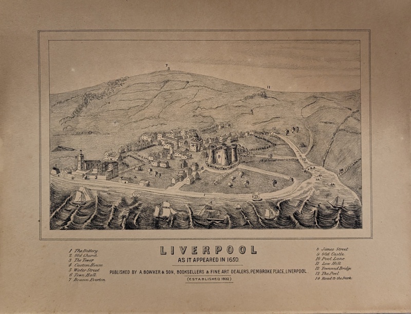 Map Liverpool and District; Bowker, A and Son; c. 1832; BIKGM.W629