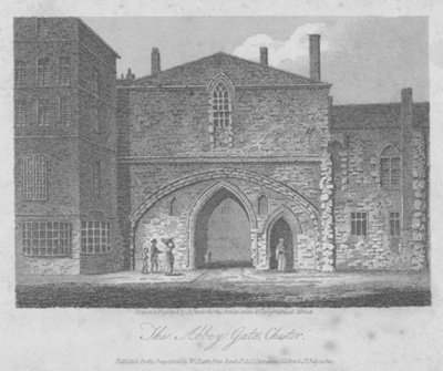 The Abbey Gate, Chester 1810; Storer, J; BIKGM.7744